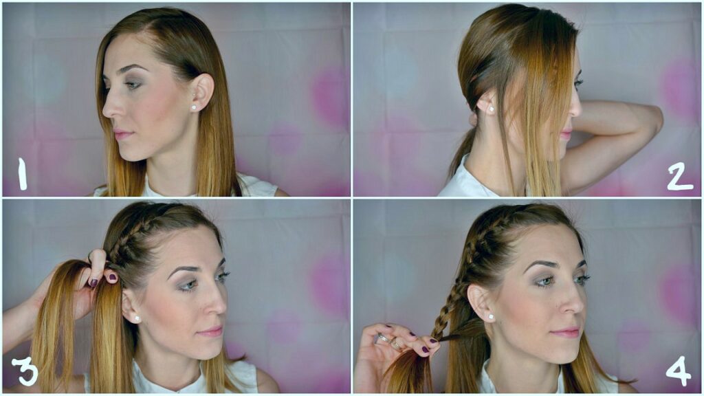 Long Bob Styles - 3 einfache Frisuren 1 long bob flechtfrisur collage1