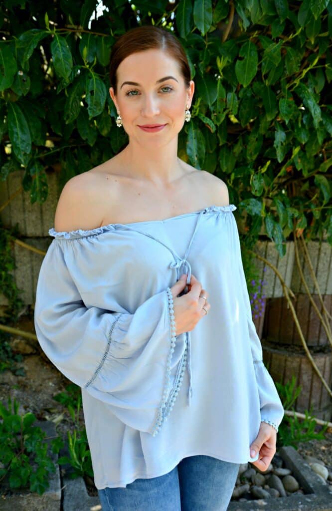 Frühlingsoutfit: It's all about the blouse! 7 shein bluse blau 171