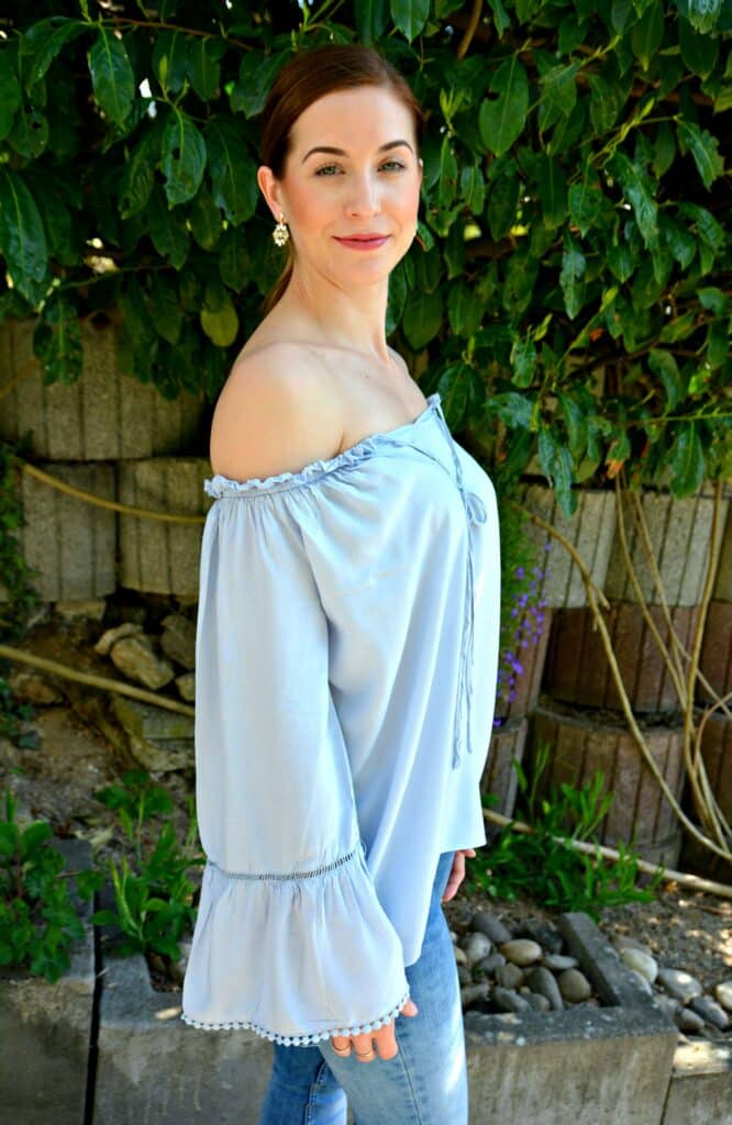 Frühlingsoutfit: It's all about the blouse! 9 shein bluse blau 191