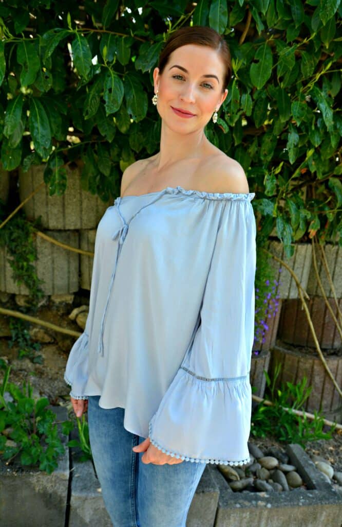 Frühlingsoutfit: It's all about the blouse! 14 shein bluse blau 201